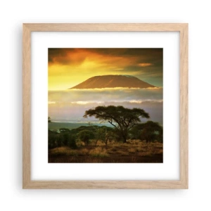 Poster in cornice rovere chiaro - Il sogno del viaggiatore - 30x30 cm