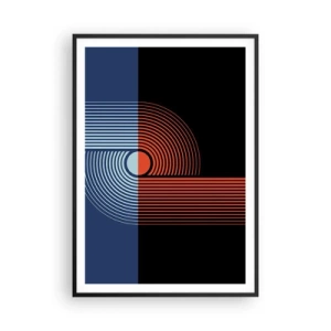 Poster in cornice nera - Nell'abbraccio geometrico - 70x100 cm