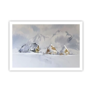 Poster - Nella valle innevata - 91x61 cm