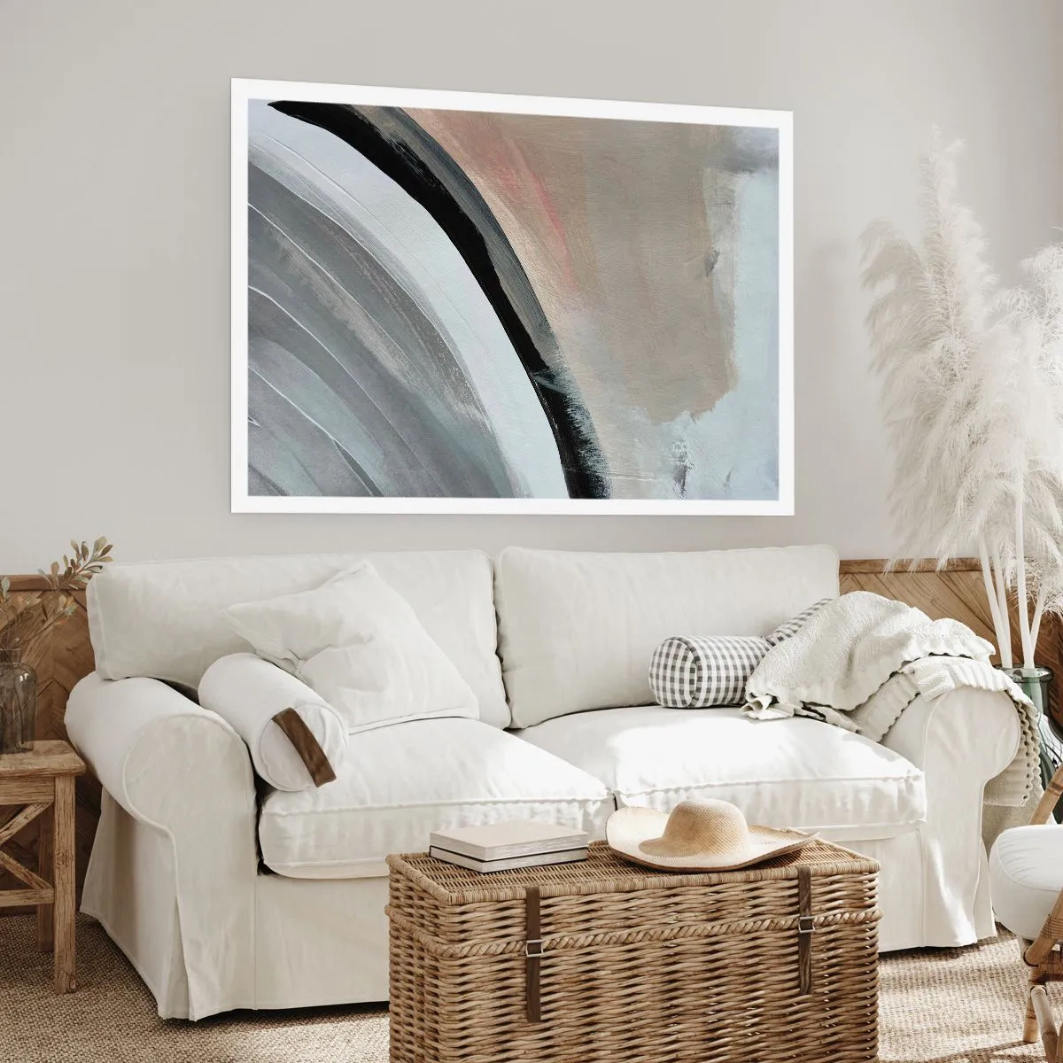 Poster - Composizione: arco di nero e grigio - 91x61 cm