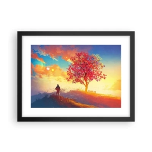 Poster in cornice nera - Pellegrino alla meta - 40x30 cm