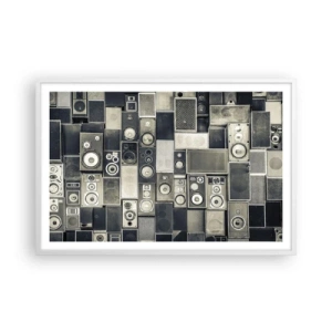 Poster in cornice bianca - Armonia di suoni - 91x61 cm