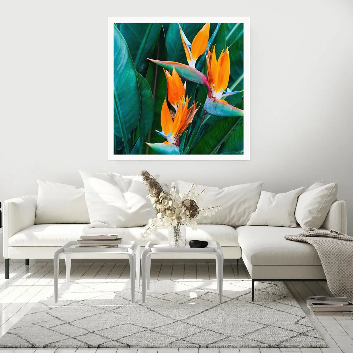 Poster - È un fiore o un uccello? - 60x60 cm