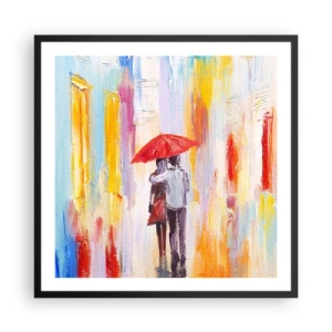 Poster in cornice nera - Che piova ancora - 60x60 cm