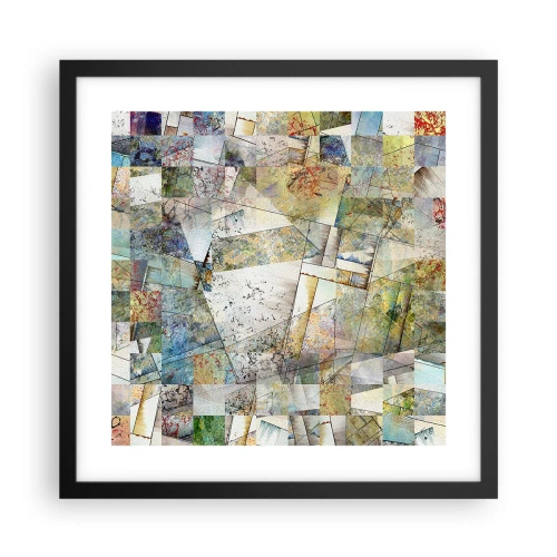 Poster in cornice nera - Rimpasto geometrico - 40x40 cm