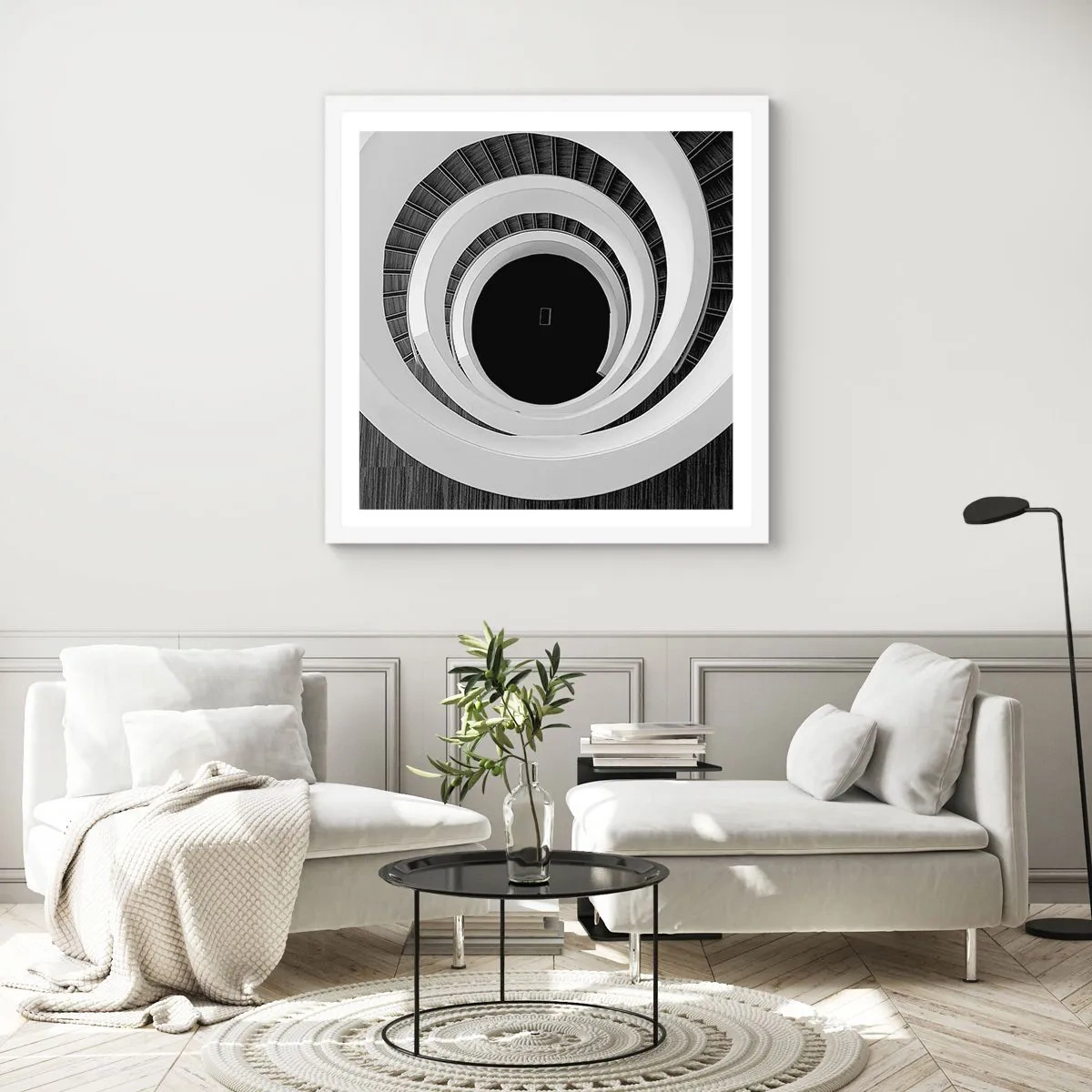 Poster in cornice bianca - Verso l'essenza delle cose - 60x60 cm