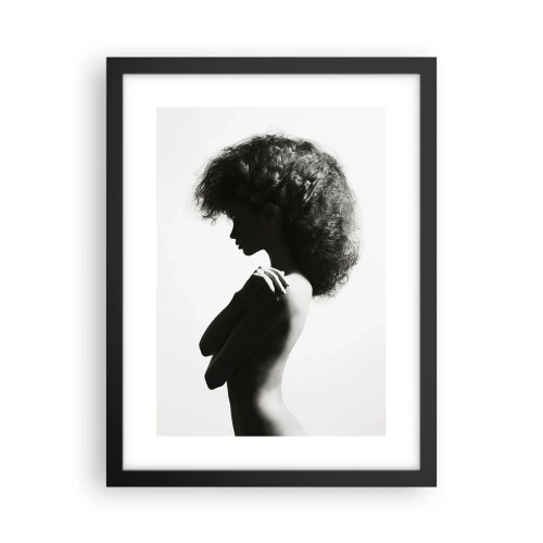 Poster in cornice nera - Come un fiore su un gambo snello - 30x40 cm