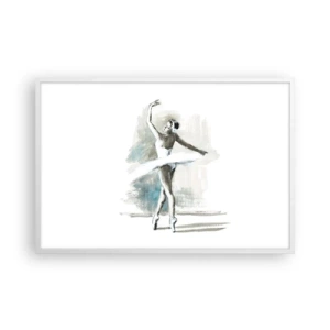 Poster in cornice bianca - Tramutata in un cigno - 91x61 cm