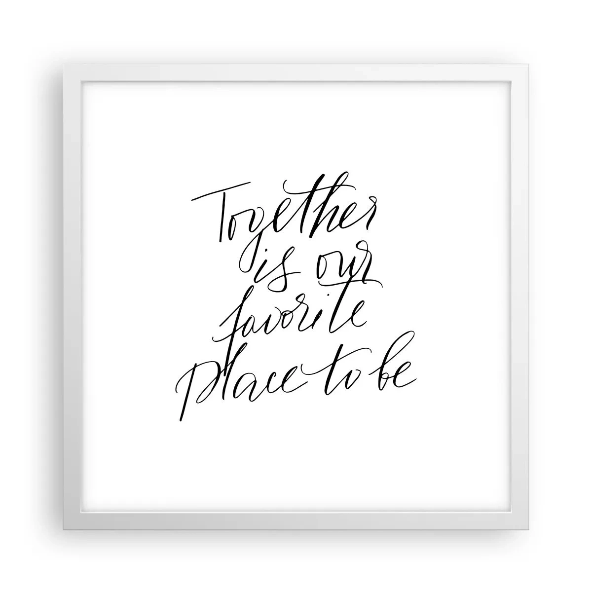 Poster in cornice bianca - Anche tu lo senti? - 40x40 cm