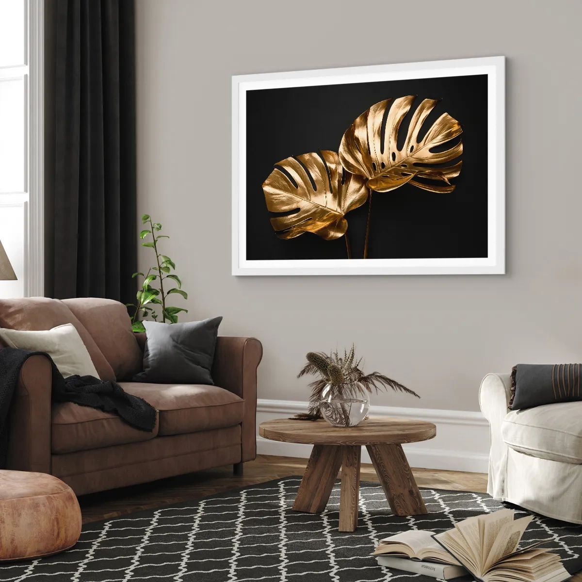 Poster in cornice bianca - I tesori della natura - 100x70 cm