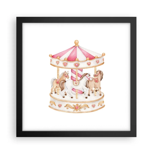 Poster in cornice nera - Il dolce mondo dell'infanzia - 30x30 cm