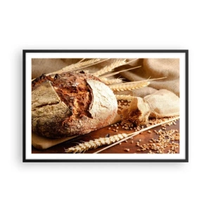 Poster in cornice nera - Appetitoso, profumato, croccante - 91x61 cm