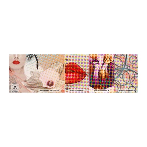 Campione di Fotomurale Adesivo Deluxe Sticker - Eroina dei fumetti - Astrazione, Volto di donna, Pezzo - 100x30 cm