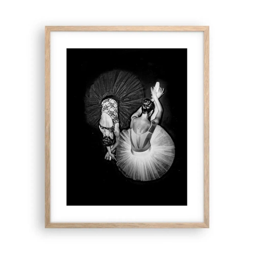 Poster in cornice rovere chiaro - Yin e yang - equilibrio ideale - 40x50 cm