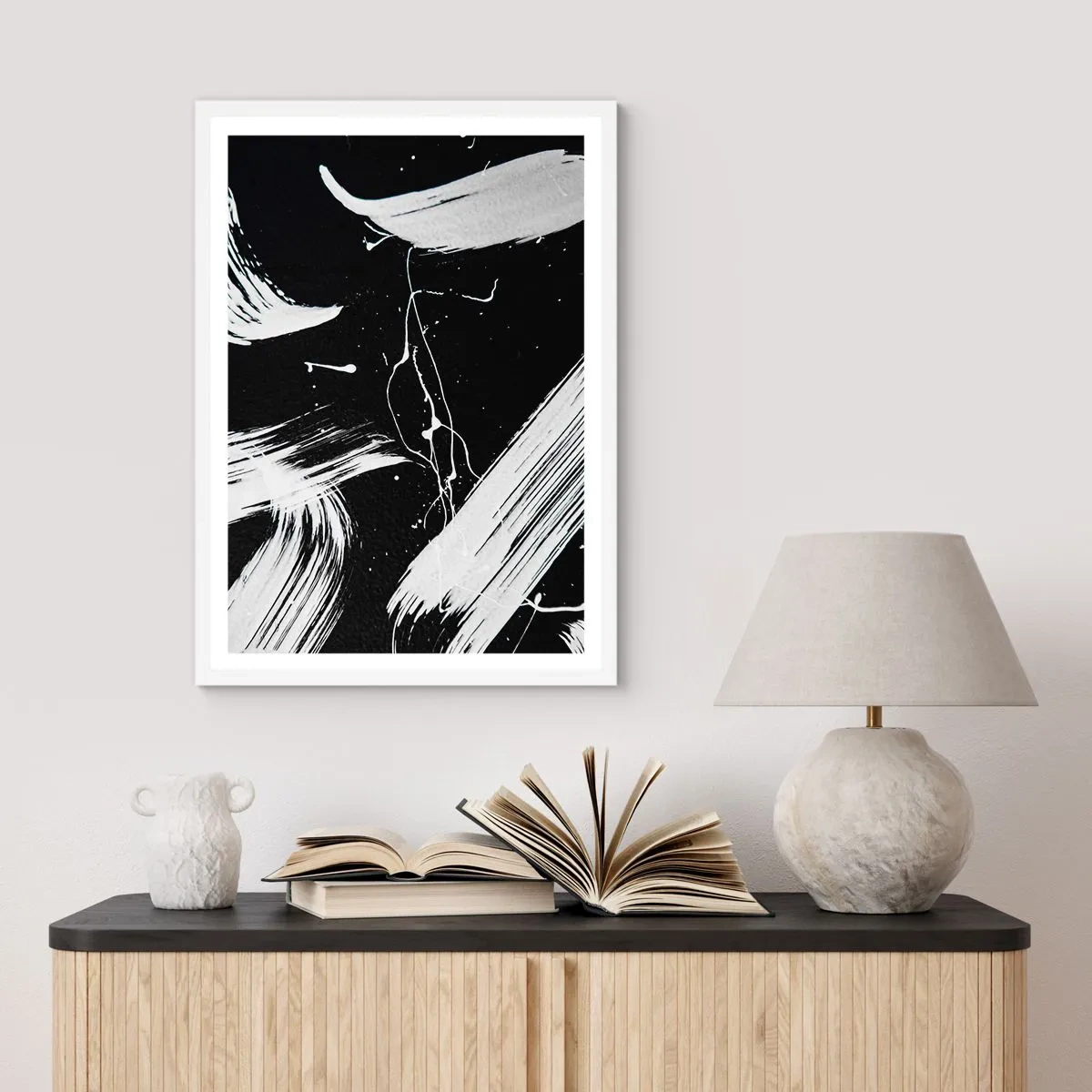 Poster in cornice bianca - Spezzando l'oscurità - 50x70 cm