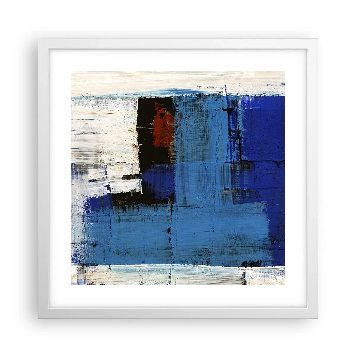 Poster in cornice bianca - I segreti del blu - 40x40 cm