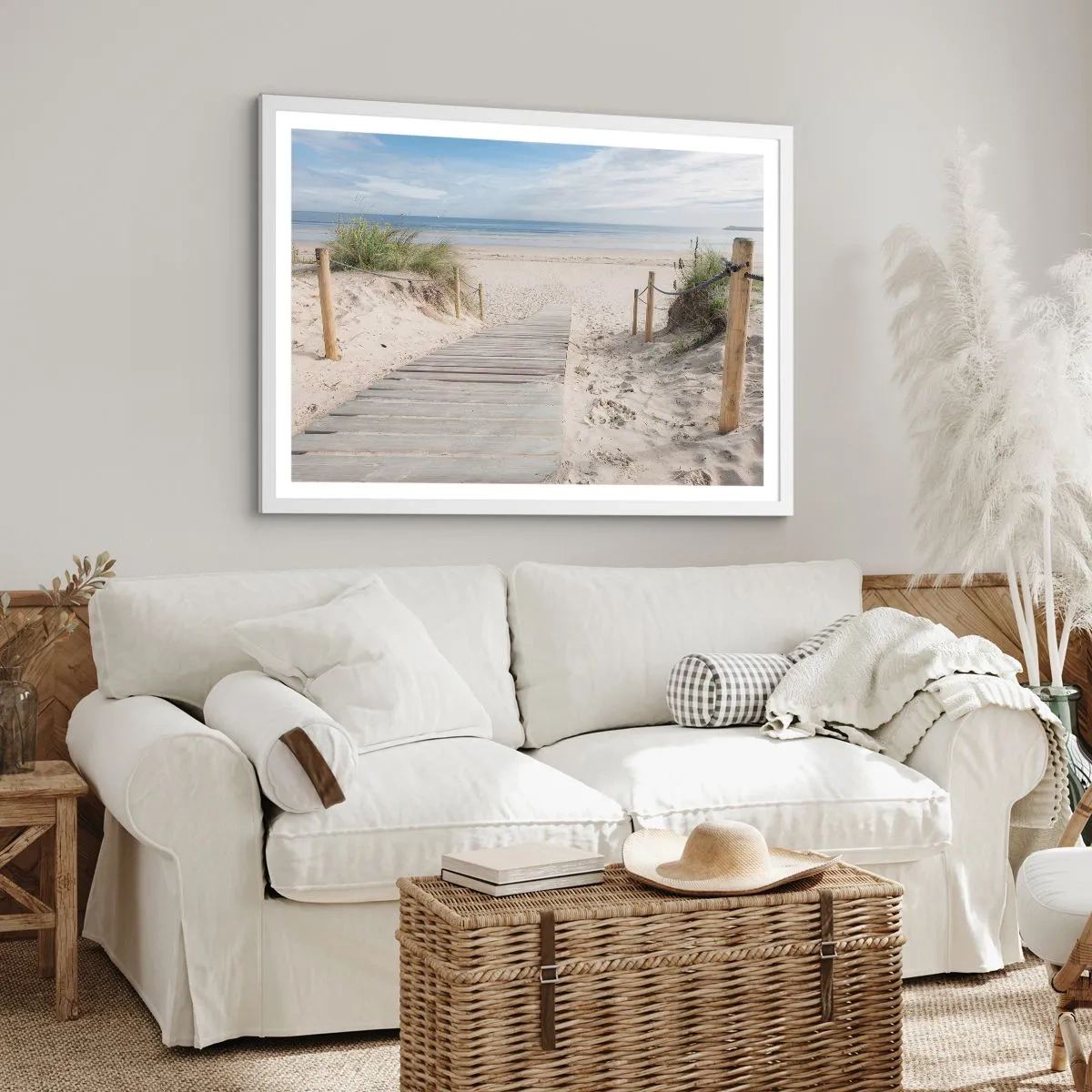 Poster in cornice bianca - Fino all'orizzonte - 100x70 cm