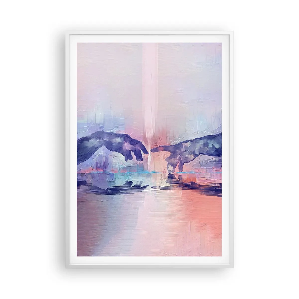 Poster in cornice bianca - La scintilla divina della vita - 70x100 cm