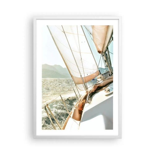 Poster in cornice bianca - A vele spiegate - 50x70 cm