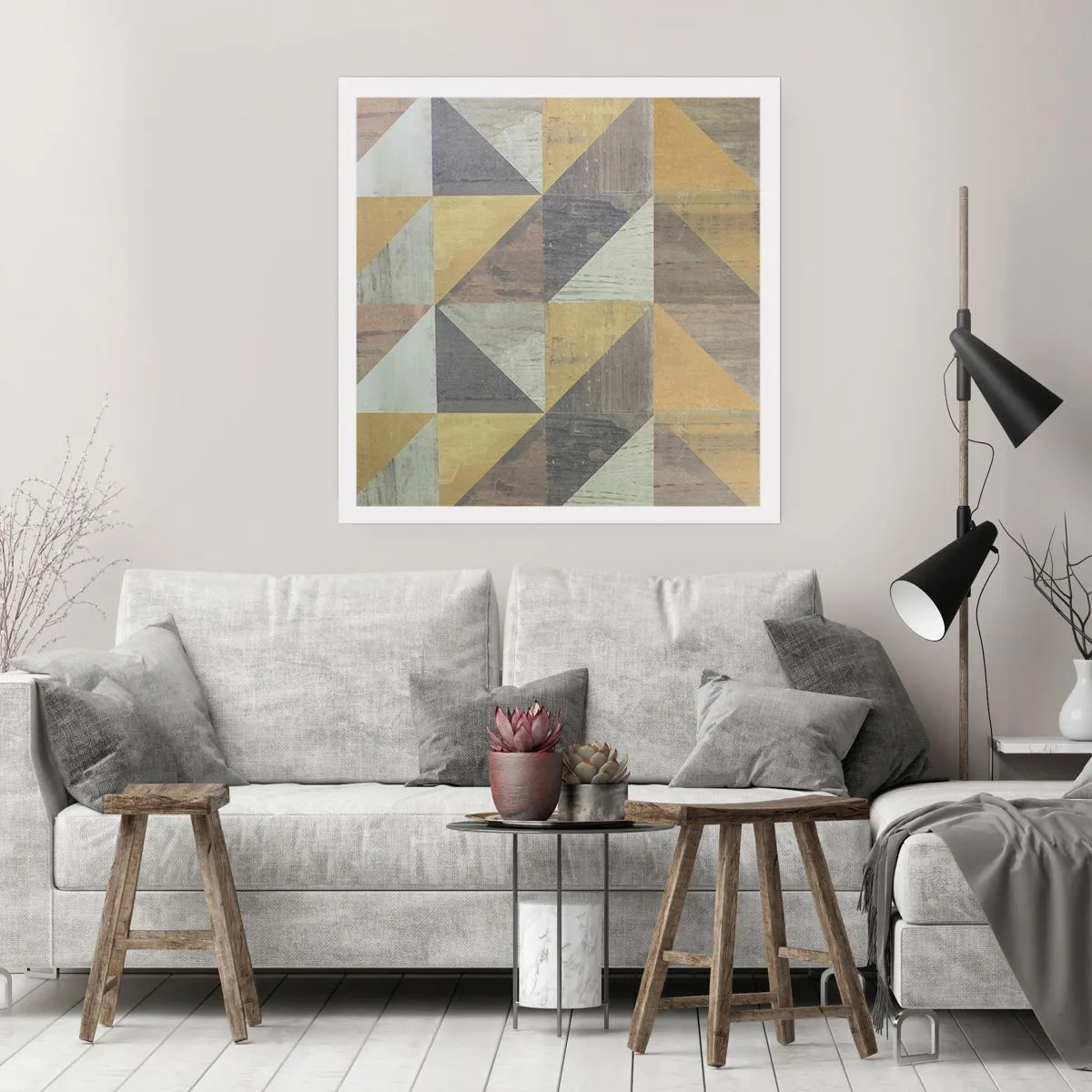 Poster - Secondo i triangoli - 40x40 cm
