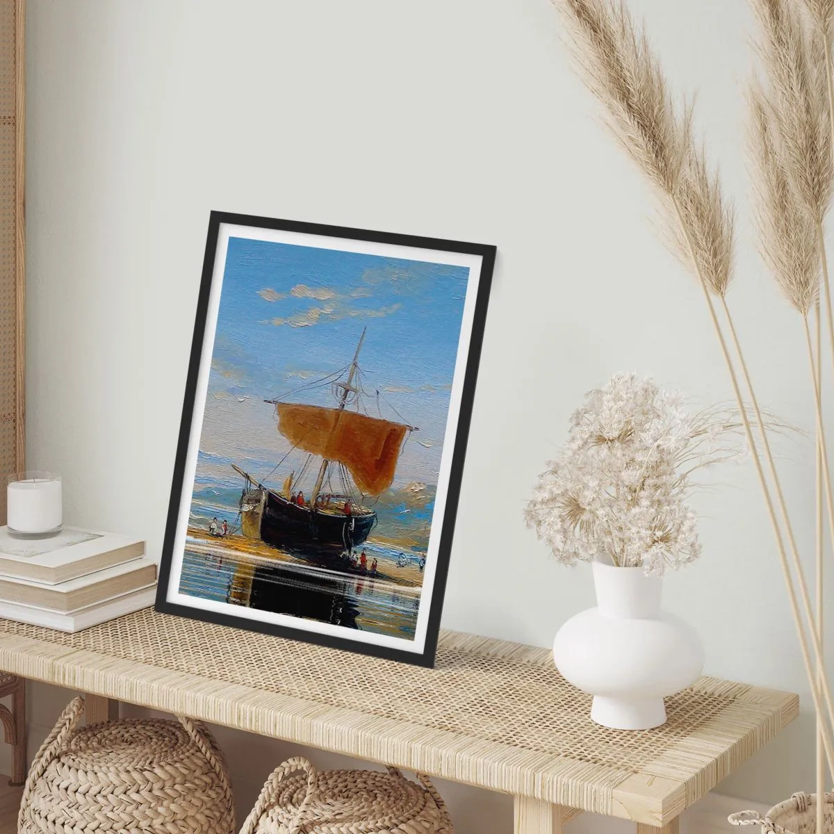 Poster in cornice nera - Acqua, terra, aria - 40x50 cm