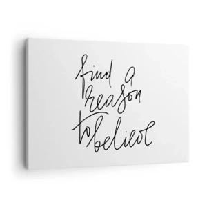 Quadro su tela - Stampe su Tela - Una citazione motivazionale in stile minimalista - 70x50cm - è possibile - Decorazione murale moderna per soggiorno e camera da letto ARTTOR