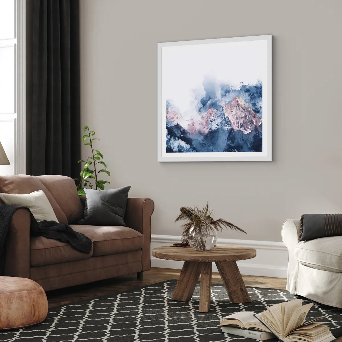 Poster in cornice bianca - Queste si che sono cime! - 50x50 cm