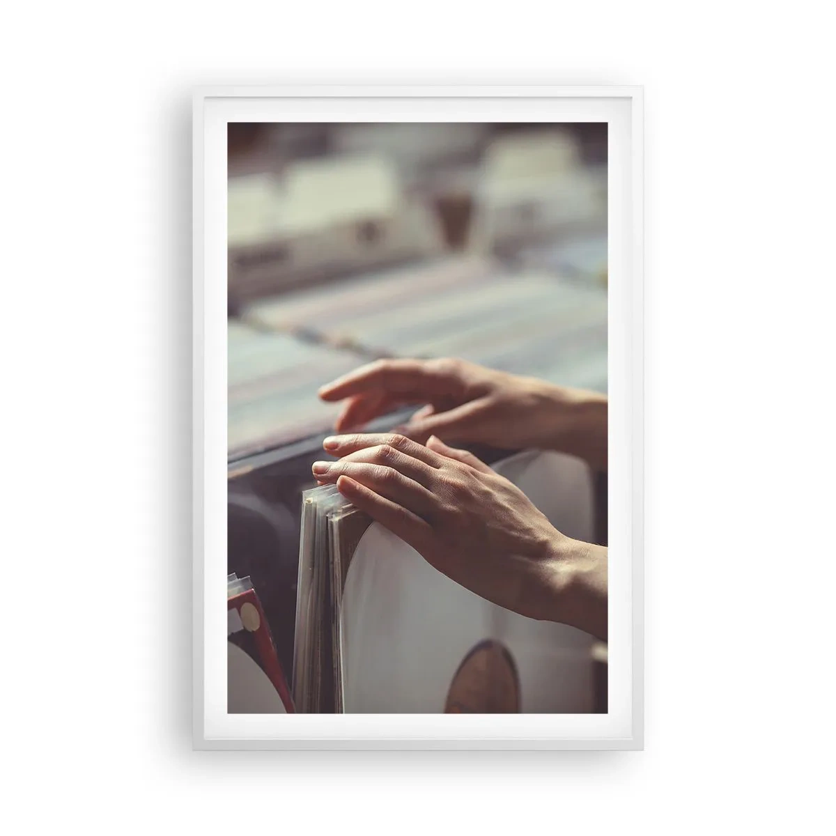 Poster in cornice bianca - Alla ricerca di emozioni - 61x91 cm