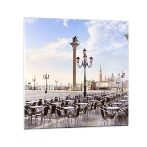 Quadro su vetro - Venite a tavola - 60x60 cm