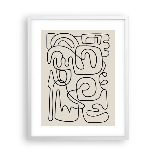 Poster in cornice bianca - Segui il percorso - 40x50 cm