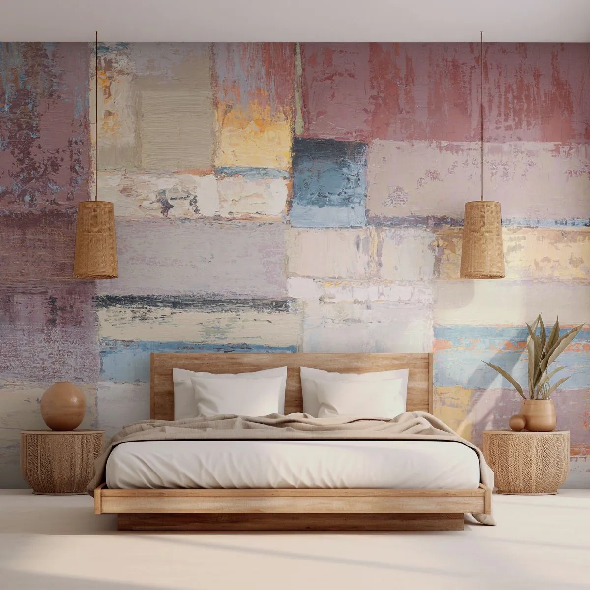 Fotomurali Standard Eco - La pace della geometria - Astrazione, Pastello, Minimalista - 350x256 cm