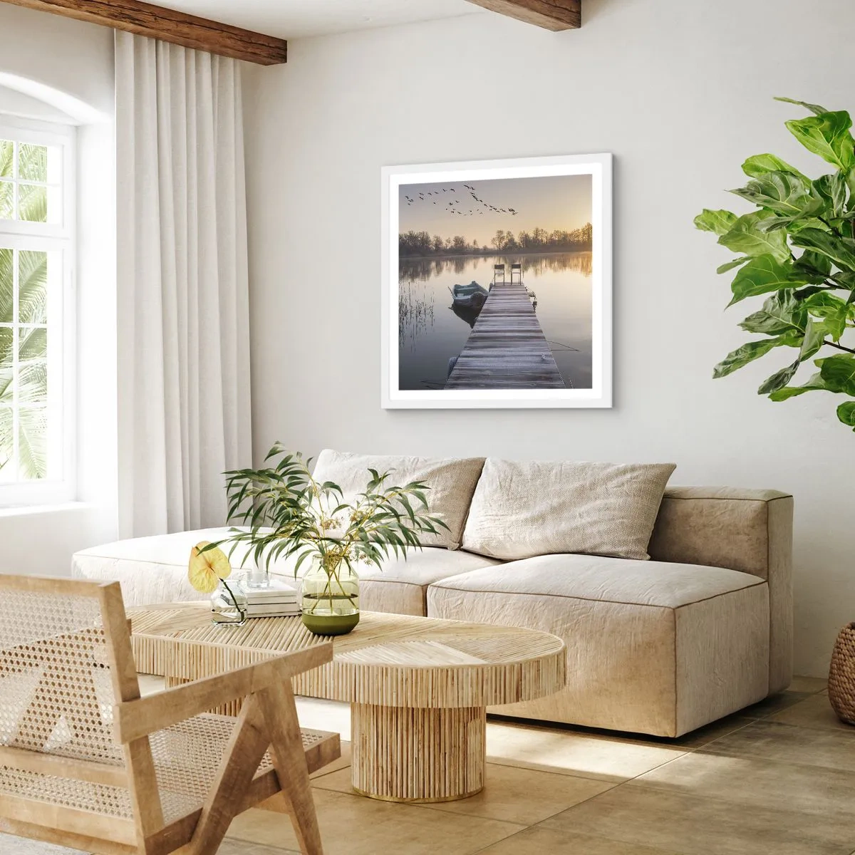 Poster in cornice bianca - Tornerò un giorno - 40x40 cm