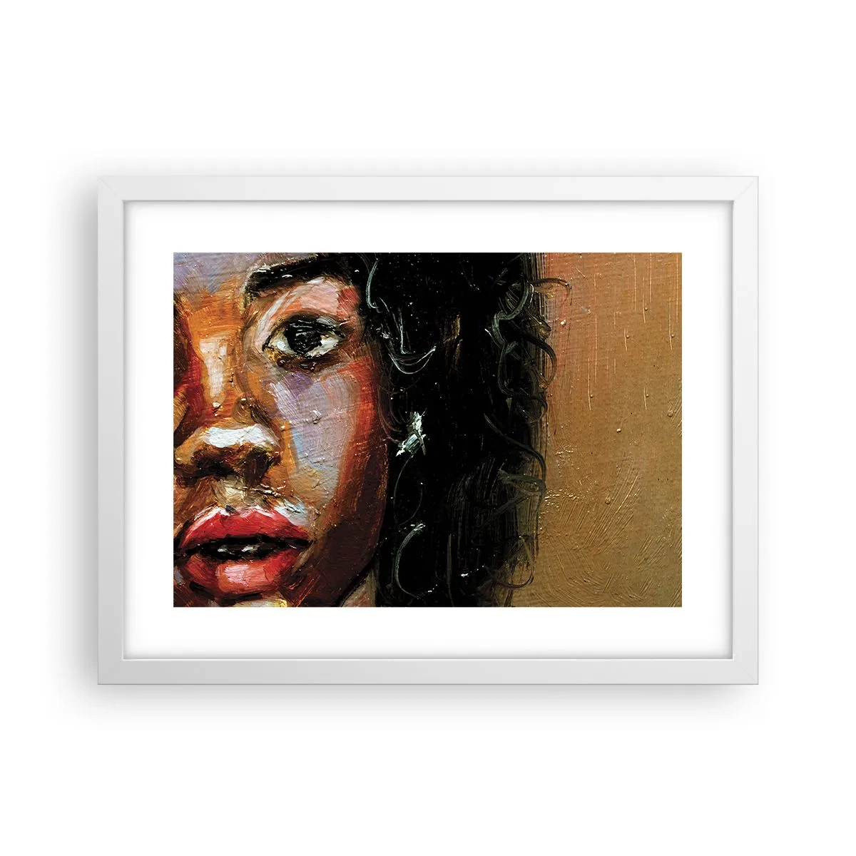 Poster in cornice bianca - Oscurità e luce - 40x30 cm