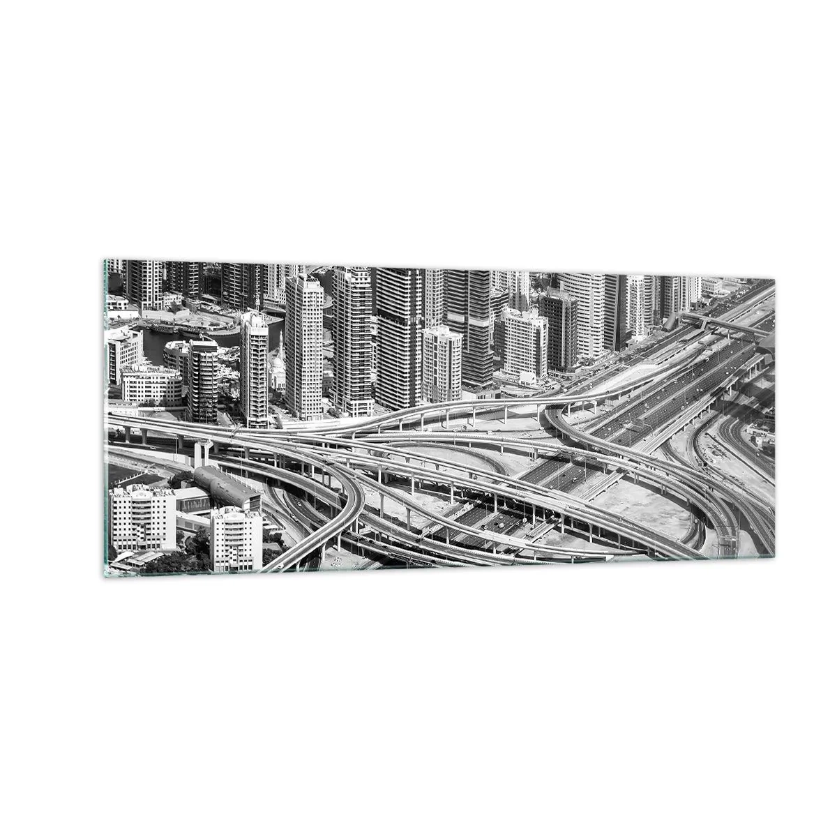 Quadro su vetro - Dubai - città impossibile - 100x40 cm