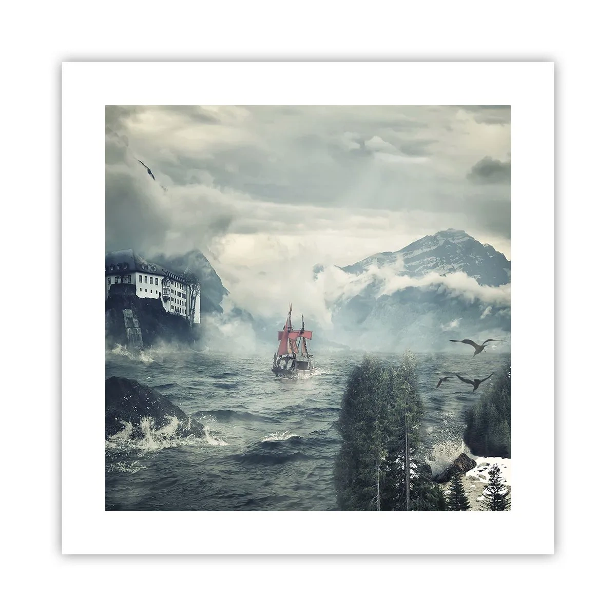 Poster - Sulle acque magiche - 40x40 cm