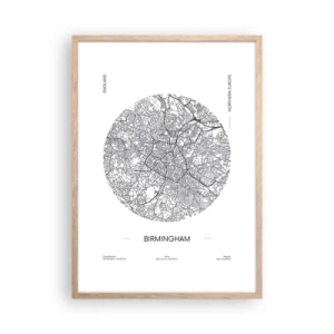 Poster in cornice rovere chiaro - Anatomia di Birmingham - 50x70 cm