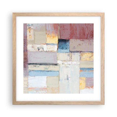 Poster in cornice rovere chiaro - La pace della geometria - 40x40 cm