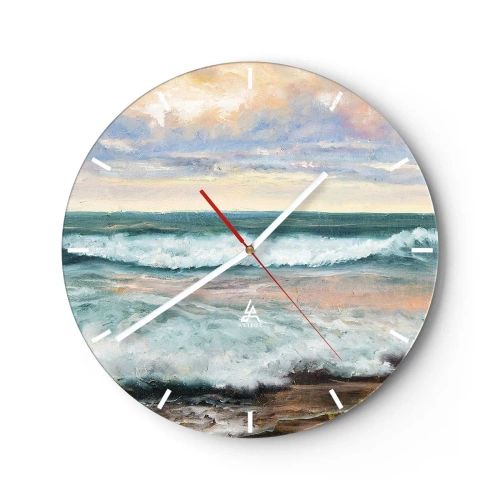 Orologio da parete - Orologio in Vetro - Dove l'anima si calma - 40x40 cm