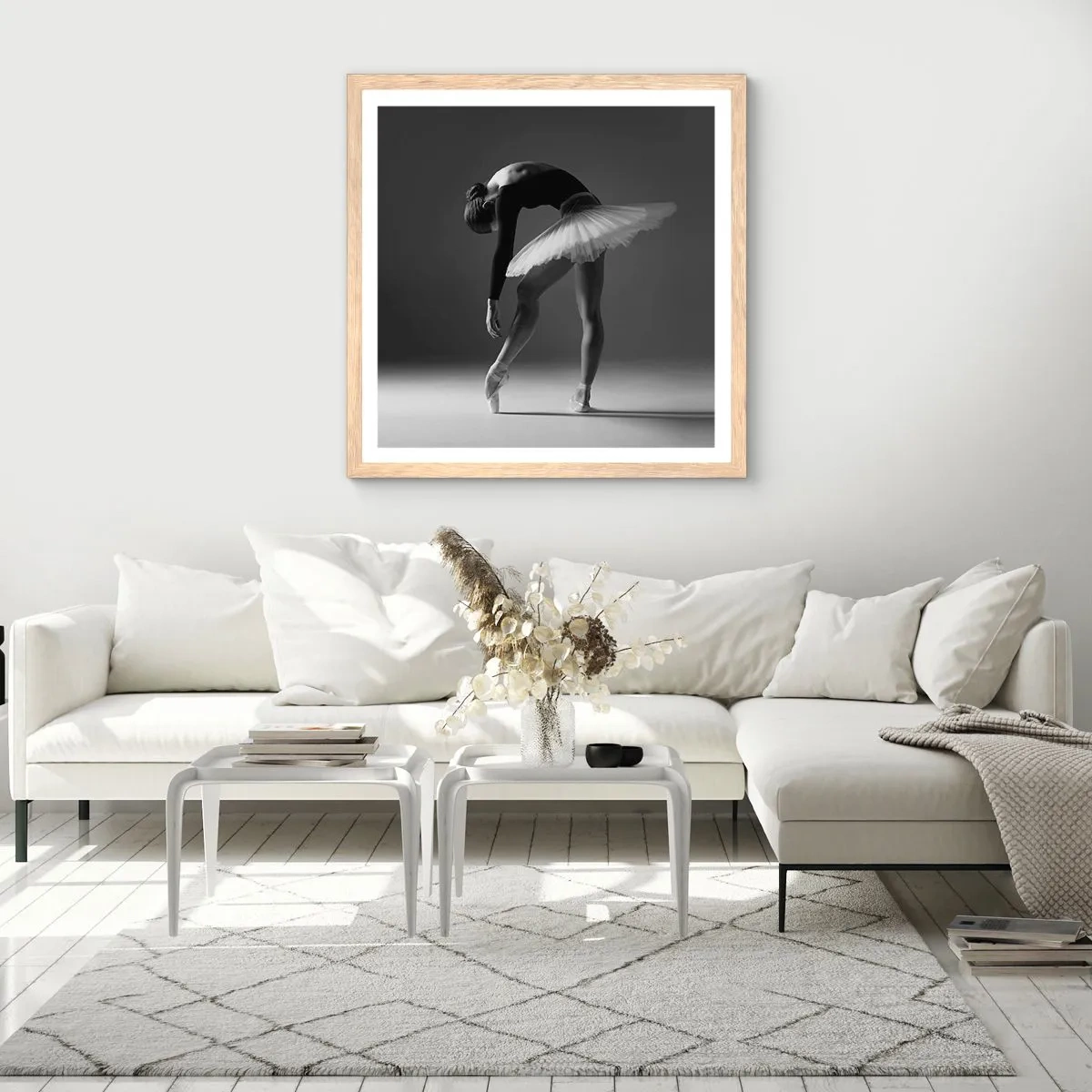 Poster in cornice rovere chiaro - Bella ballerina - 30x30 cm