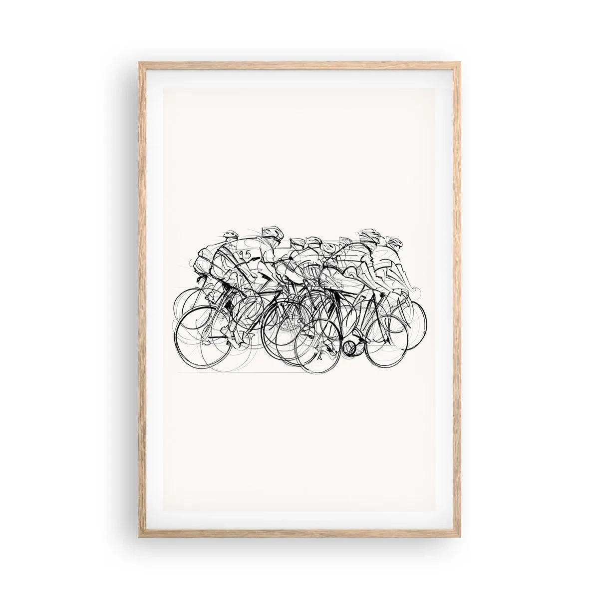 Poster in cornice rovere chiaro - Insieme - 61x91 cm