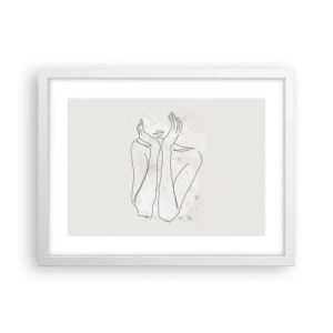 Poster in cornice bianca - Attimo sognante - 40x30 cm