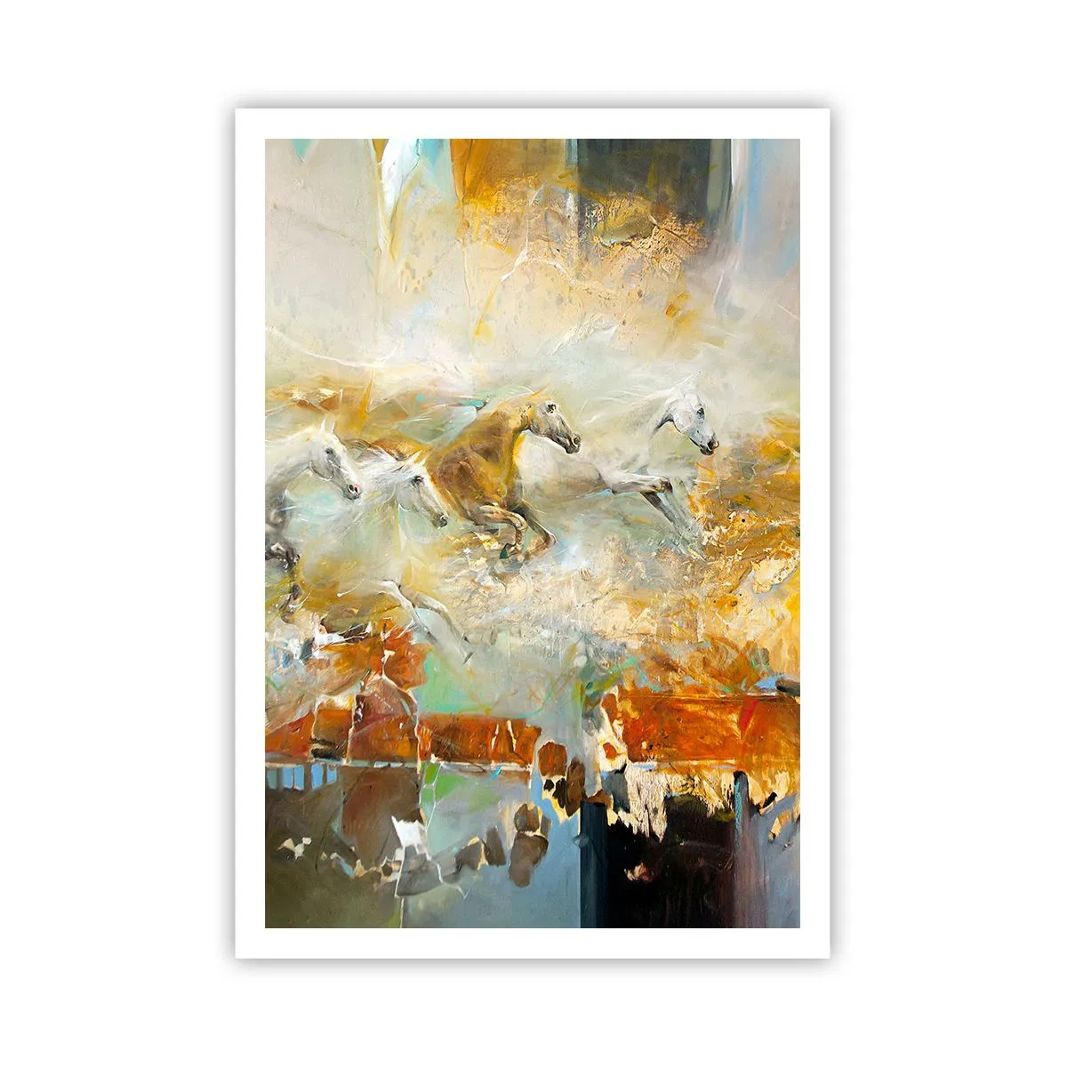 Poster - Al galoppo attraverso la luce - 70x100 cm
