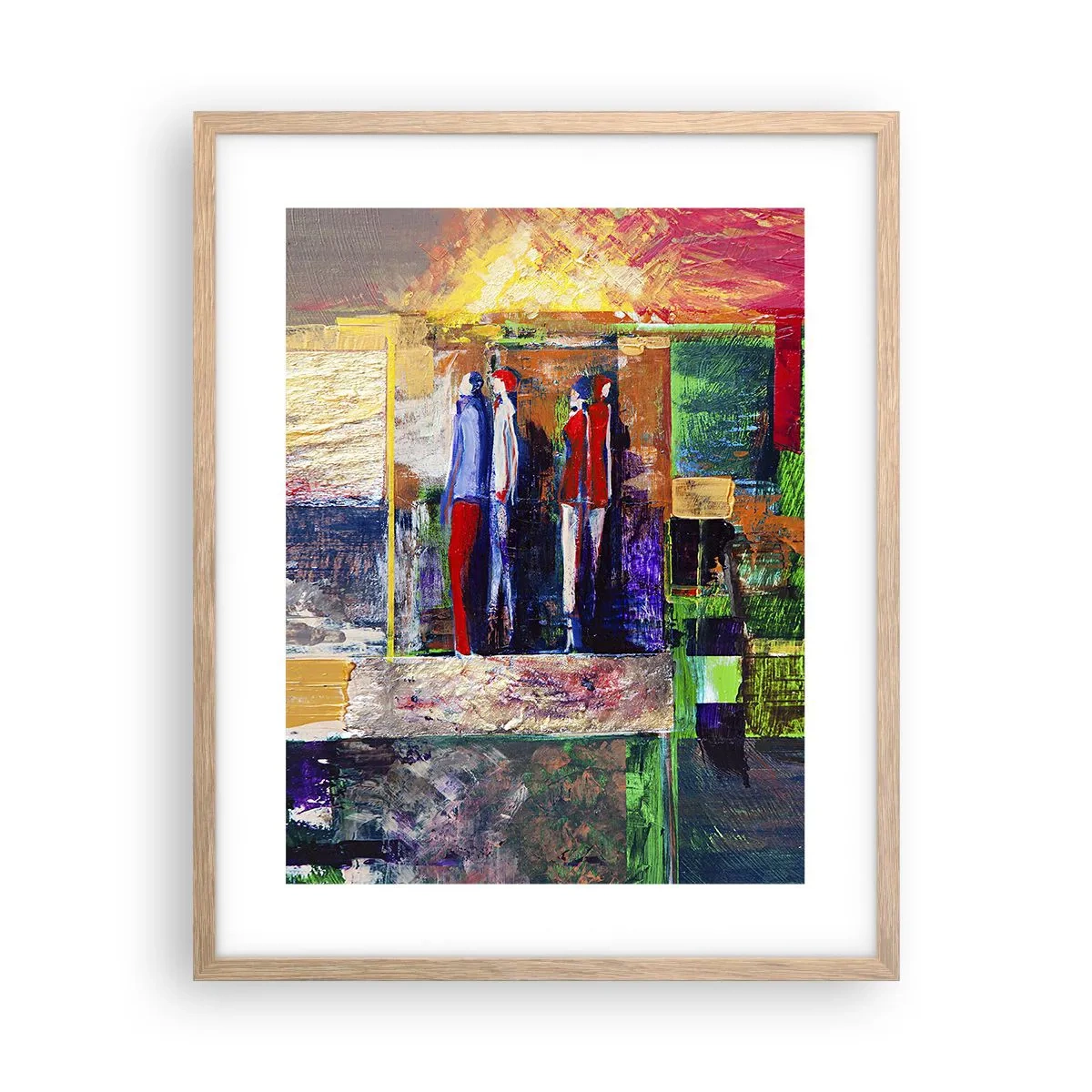 Poster in cornice rovere chiaro - Relazioni ed emozioni - 40x50 cm