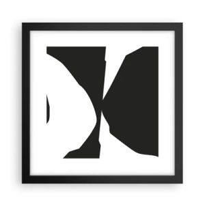 Poster in cornice nera - Positivo - negativo - 30x30 cm