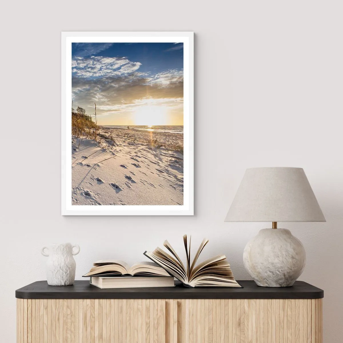 Poster in cornice bianca - Invito a passeggiare - 30x40 cm