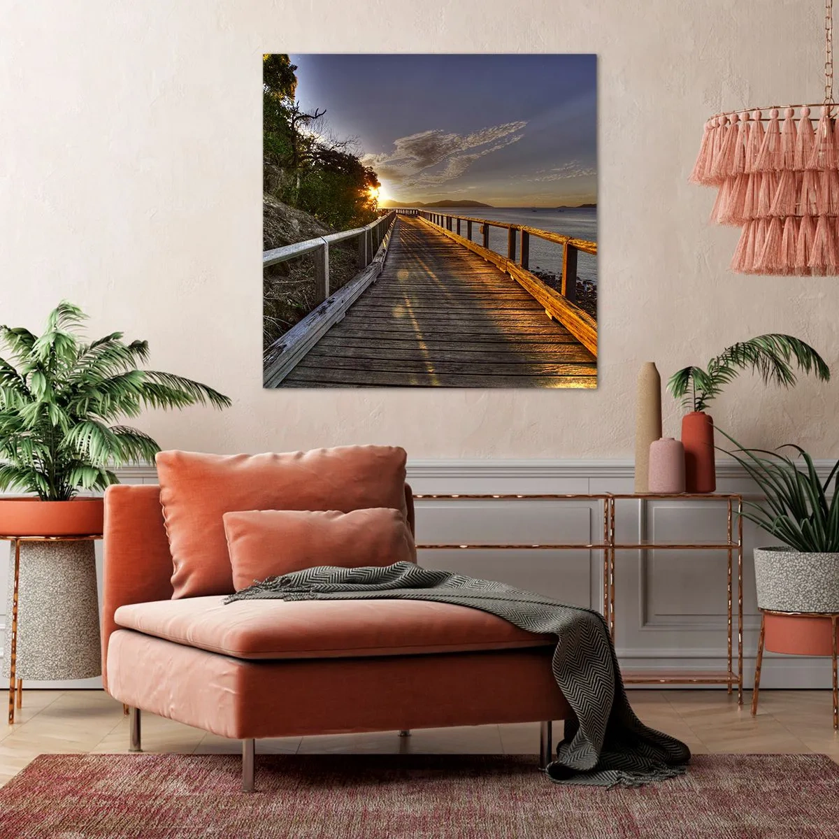 Quadro su tela - Stampe su Tela - Incamminarsi sempre verso il sole - 70x70 cm