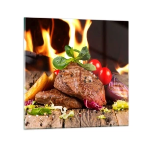 Quadro su vetro - Incantate dal fuoco - 70x70 cm