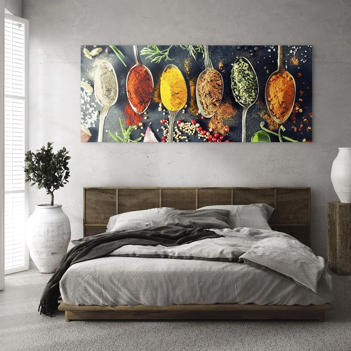 Quadro su vetro - Magie gastronomiche - 100x40 cm