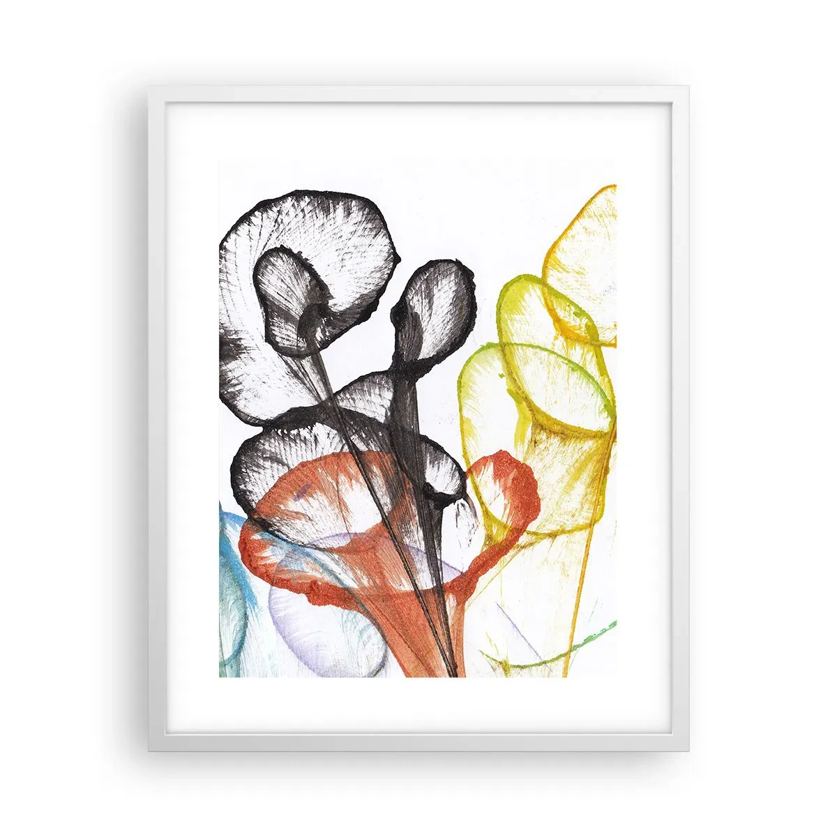 Poster in cornice bianca - Fiori con l'anima - 40x50 cm