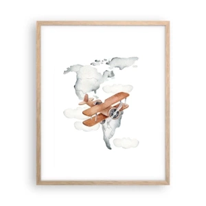 Poster in cornice rovere chiaro - Nello spirito dei pionieri - 40x50 cm